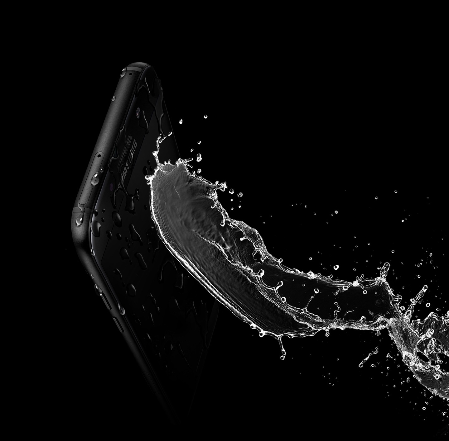 La imagen muestra la poderosa resistencia al agua del Galaxy A5 (2017) gracias a su calificación IP68.