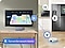 A monitor shows 3D Map View of home devices. Microwave, refrigerator and vacuum cleaner connected to SmartThings icon. Microphone icon with dialogue bubble reading 'Turn on the vacuum cleaner.' Vacuum cleaner turned on.