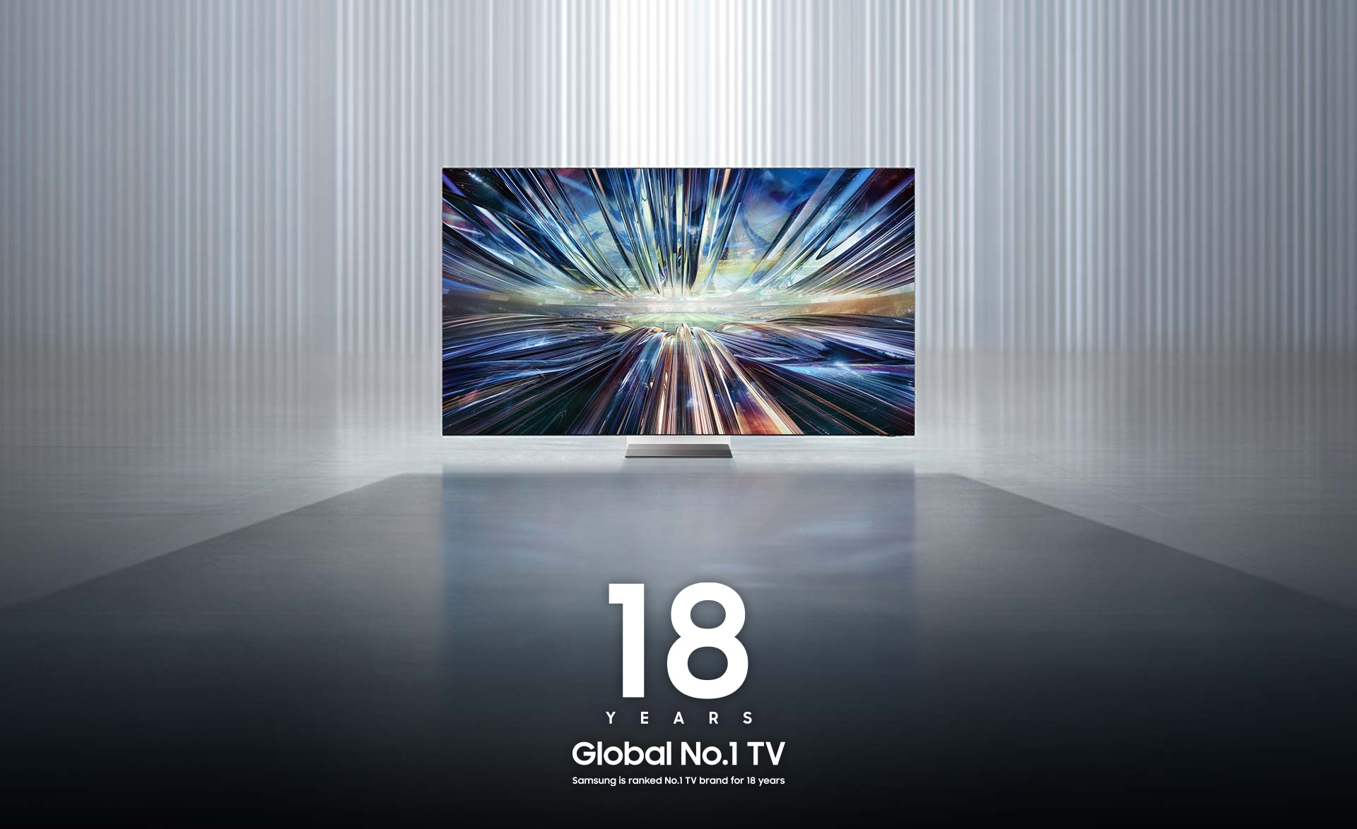TV Samsung 2024 na sivi podlagi