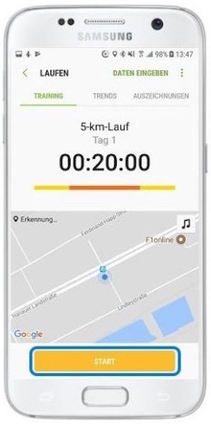 Wie starte ich mit Samsung Health ein komplexes Trainingsprogramm?