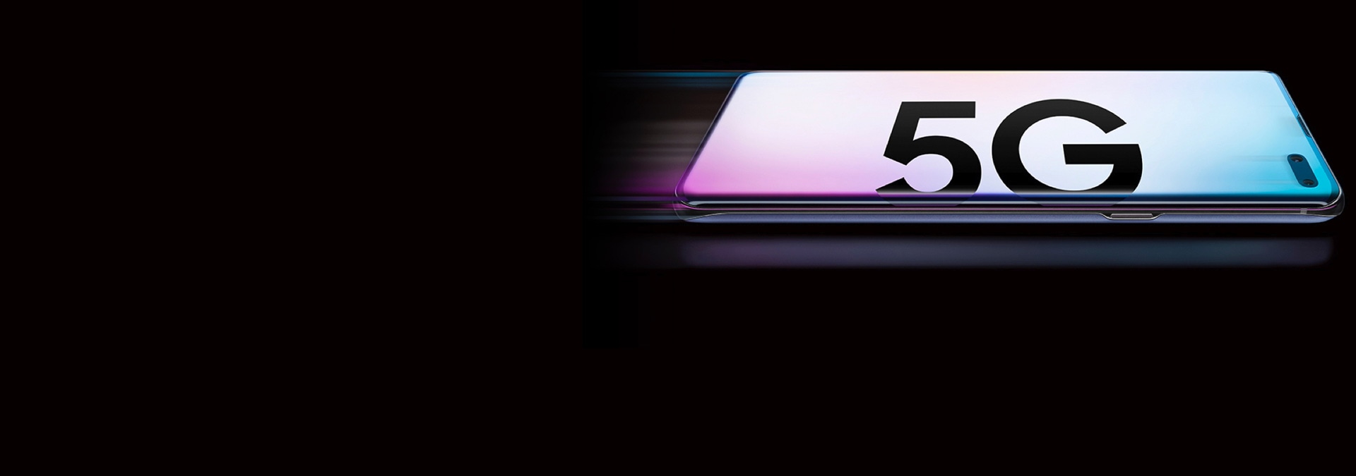 The Galaxy S10+ in landscape mode, propped up at a slight angle from the Bixby and volume button side with the interior hardware revealed, showing the pieces that make the Galaxy S10+ optimised for gaming.