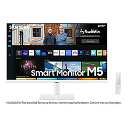 Monitor Samsung M5 27 inch 2022 hadir dengan resolusi Full HD 1920 x 1080 pixel. Ketahui spesifikasi dan harga Samsung smart monitor M5 27 inch White di website resmi Samsung Indonesia.