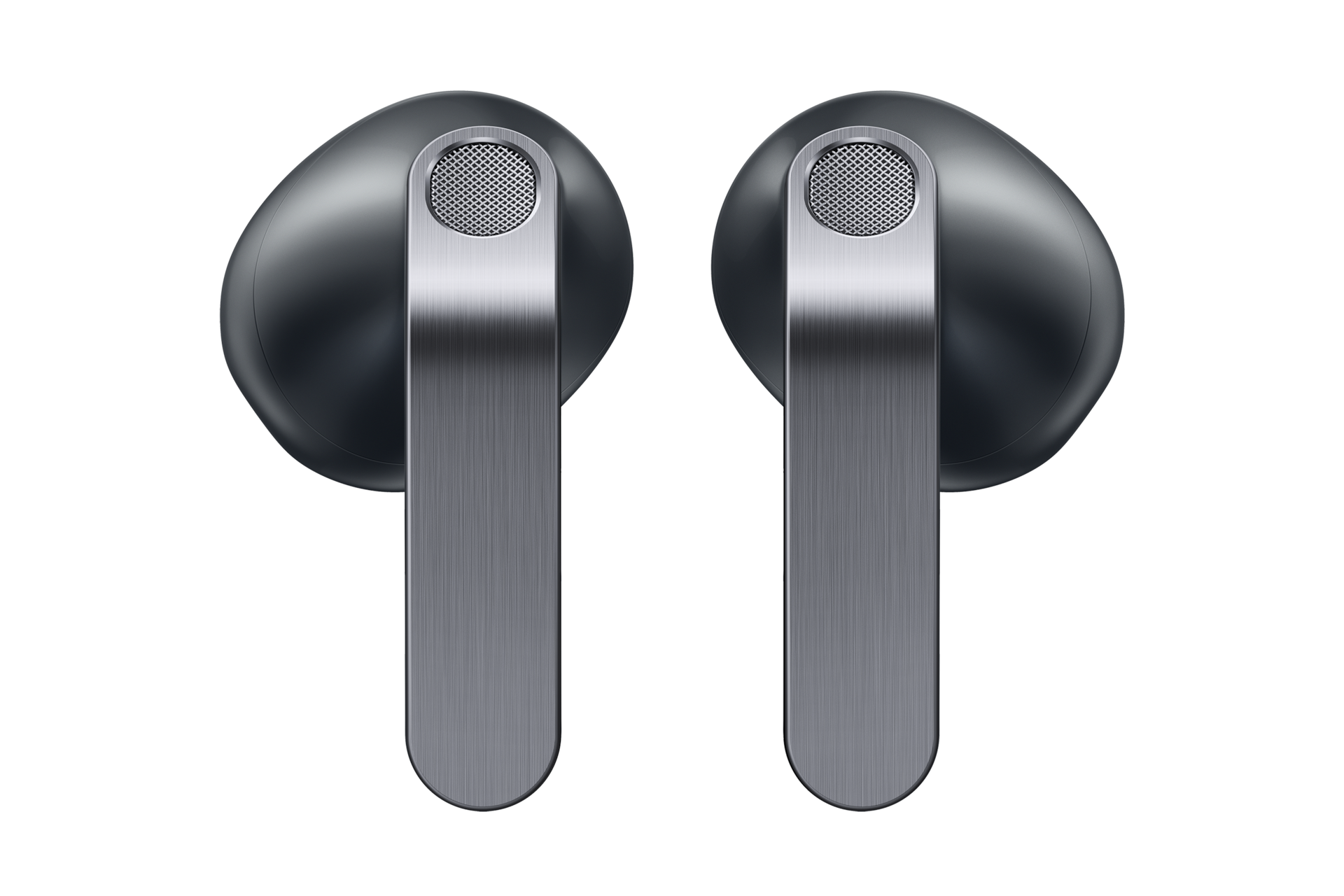 A Samsung The Movingstyle 27LSM7F TV displays abstract shapes in red and yellow tones on screen.