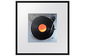 A white Samsung Music Frame LS60.