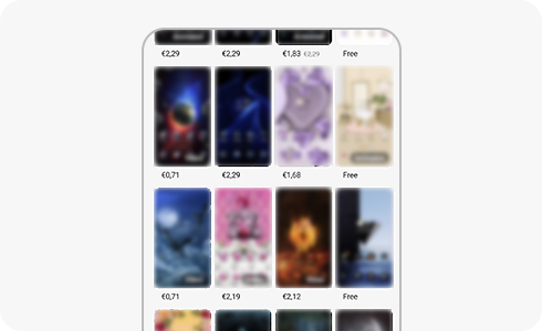Captura de tela de diferentes temas com preços.