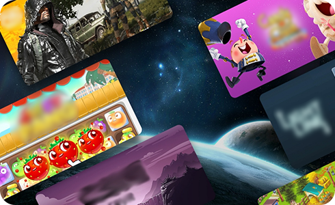 Imagem de uma simulação do Game Launcher com vários jogos disponíveis.