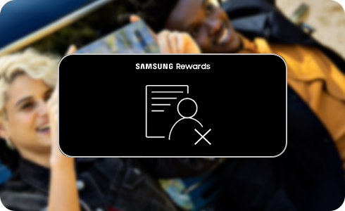 Vista de um celular com o logotipo do Samsung Rewards.