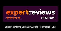 Logotipo del premio Expert Reviews Best Buy Award otorgado a la TV Samsung R95H.