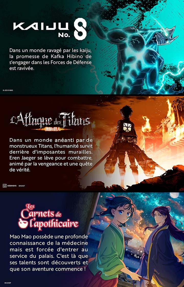 3 programmes CRUNCHYROLL