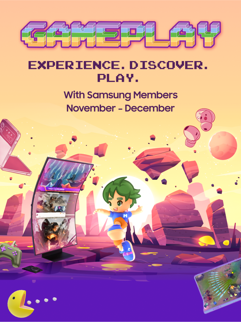 gameplay experience.discover.play with
            samsung members november-december