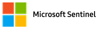 Logo Microsoft z napisem „Microsoft Sentinel”