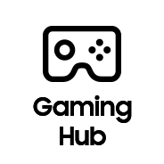 Square icon with the words Gaming Hub.