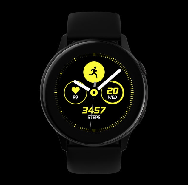 Obejrzyj nowy czarny smartwatch sportowy Galaxy Watch Active SM-R500NZKAXEO - lekki, wytrzymały i elegancki