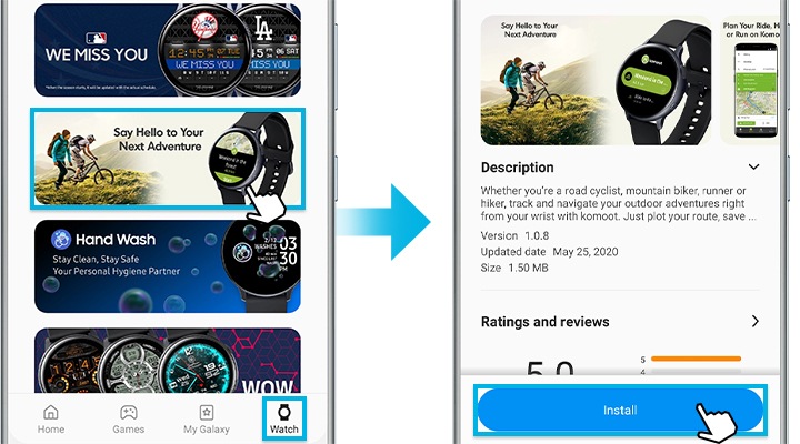 app store samsung watch