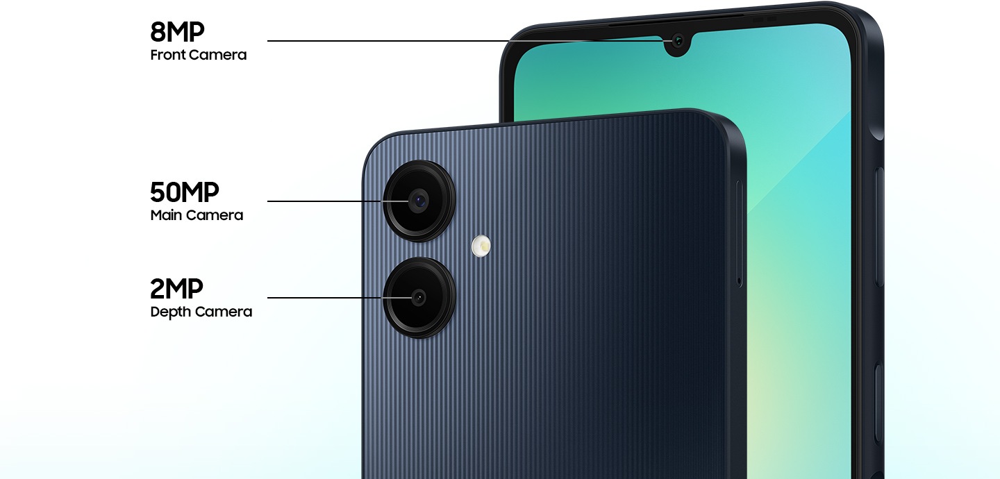 Las especificaciones de la cámara del Galaxy A06 son 