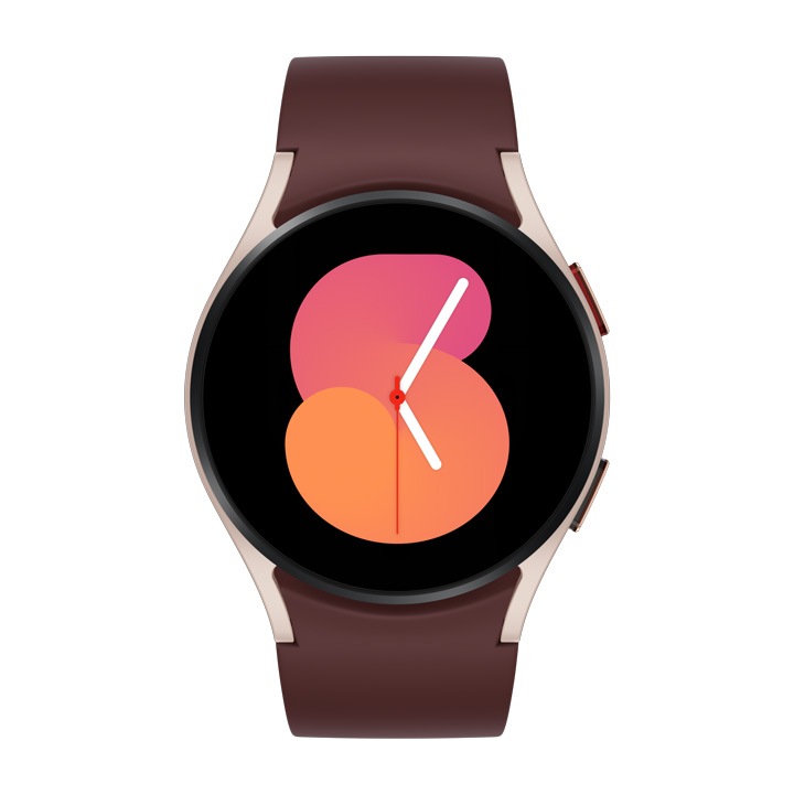 Samsung Galaxy Watch5 40mm Bluetooth pink gold mit Sport Band burgundy (M/L)