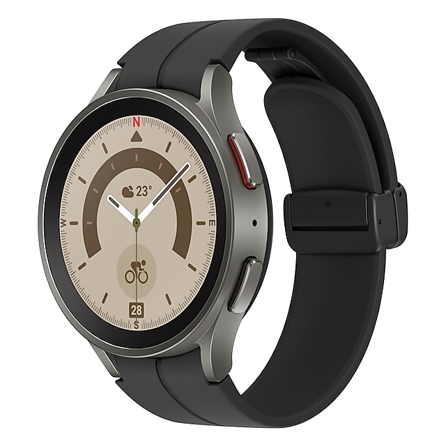 Samsung Galaxy Watch5 Pro 45mm LTE Titangehäuse grey titanium mit D-Buckle Sport Band black