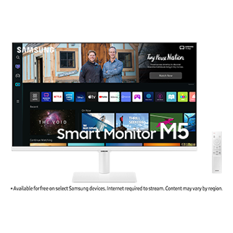 Monitor Samsung M5 27 inch 2022 hadir dengan resolusi Full HD 1920 x 1080 pixel. Ketahui spesifikasi dan harga Samsung smart monitor M5 27 inch White di website resmi Samsung Indonesia.