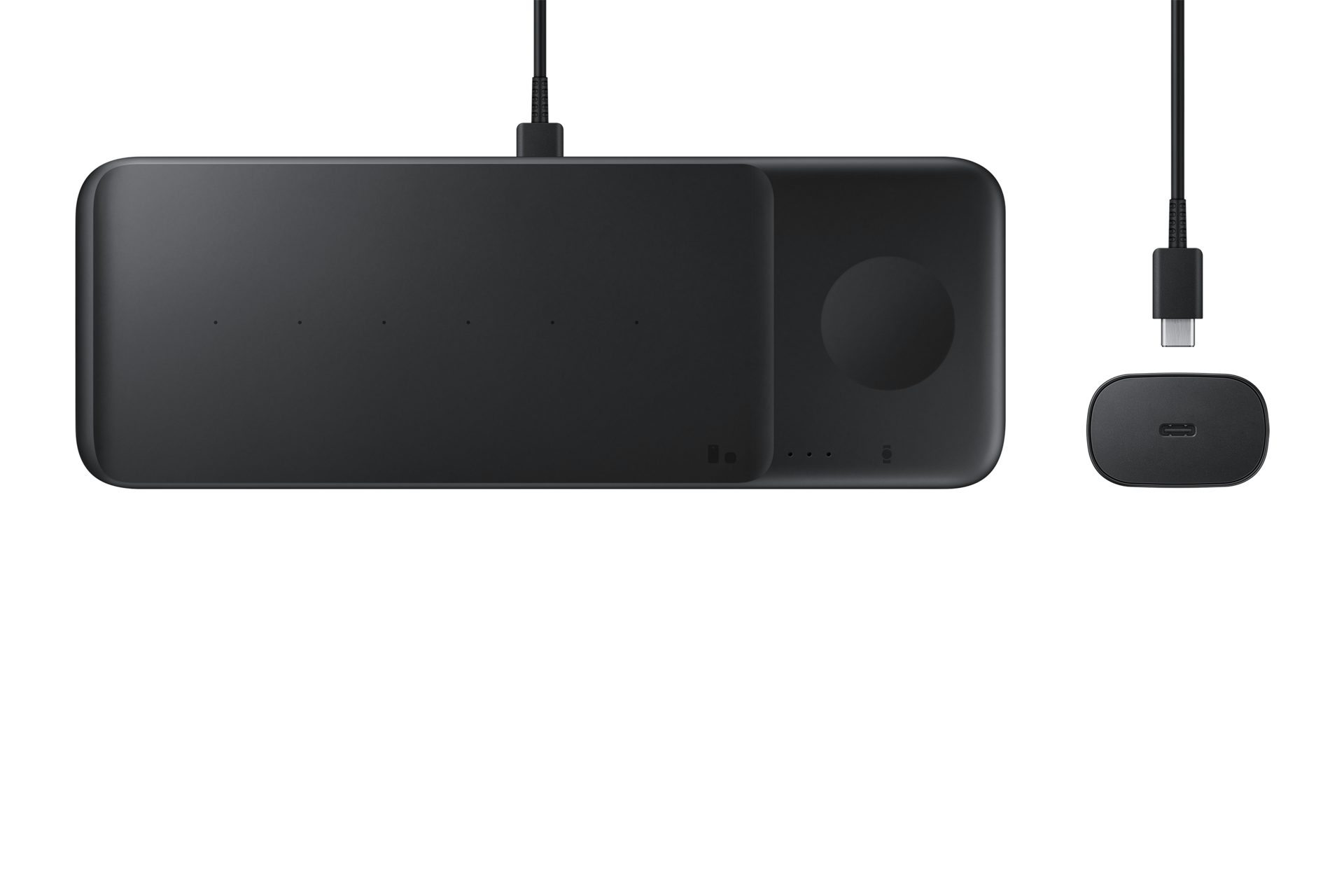 Wireless Charger Pad Trio Top2 Black 