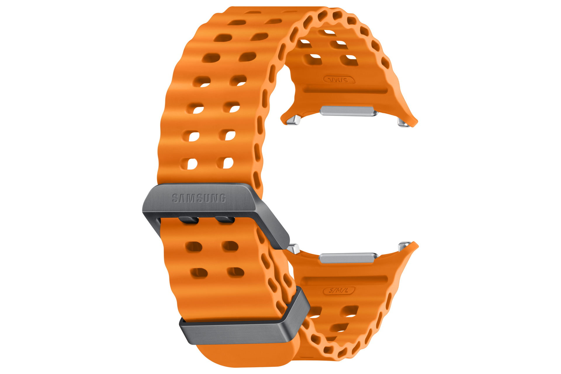 Galaxy Watch Ultra Marine Band Back-Perspective Orange 