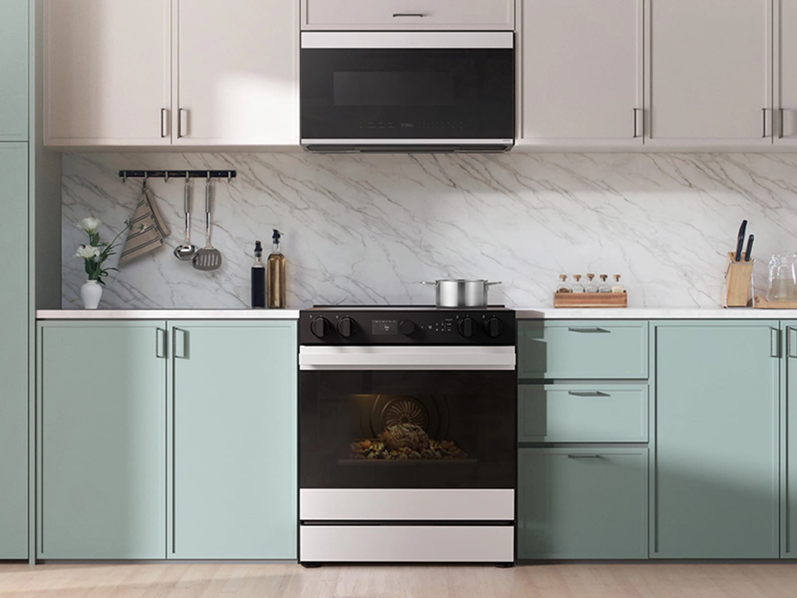 NE9100D Electric Range with Oven Camera Inside Clean White