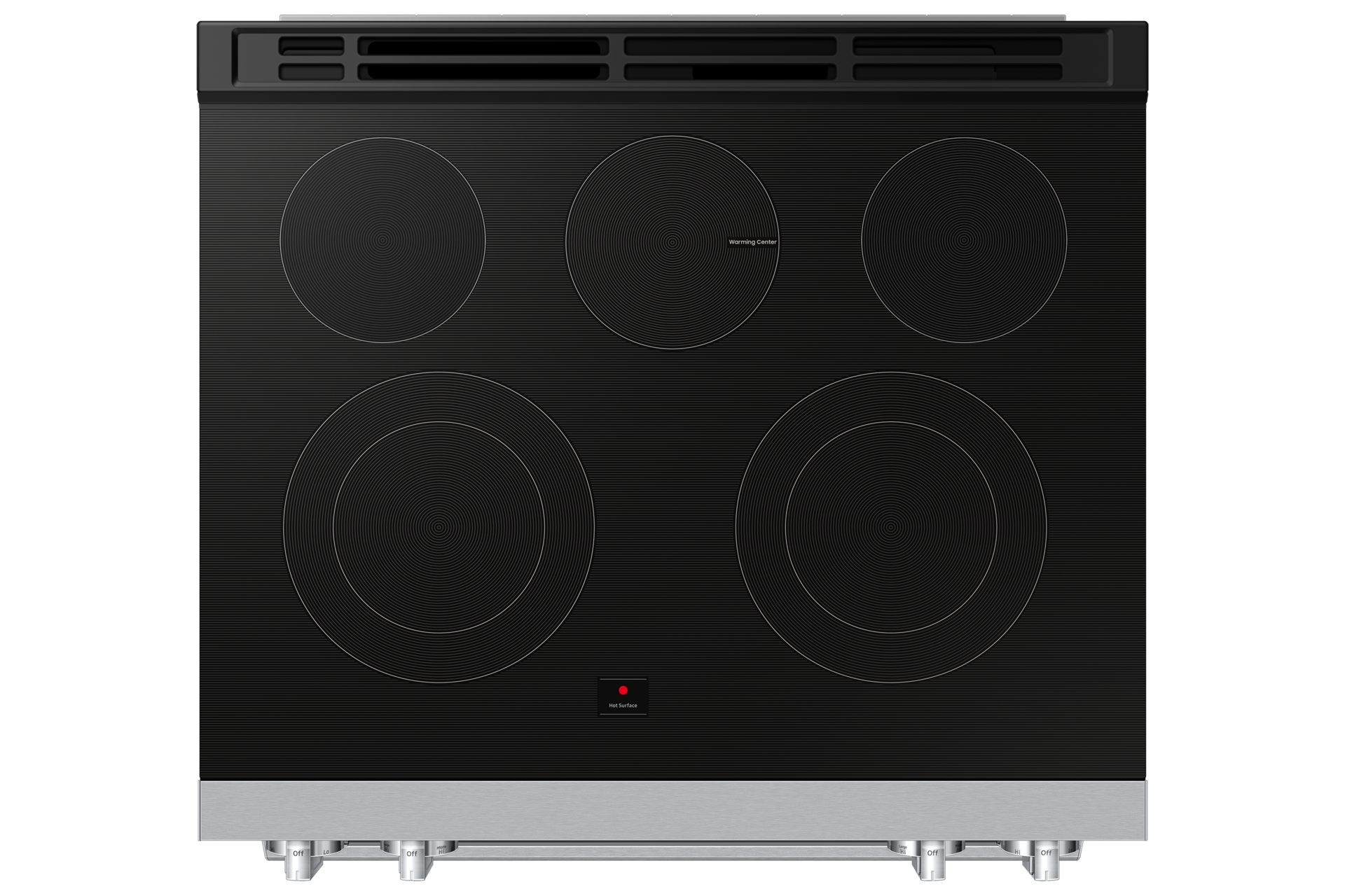 Top view of Bespoke Smart Slide-In Electric Range with No Preheat Air Fry Max | Samsung US