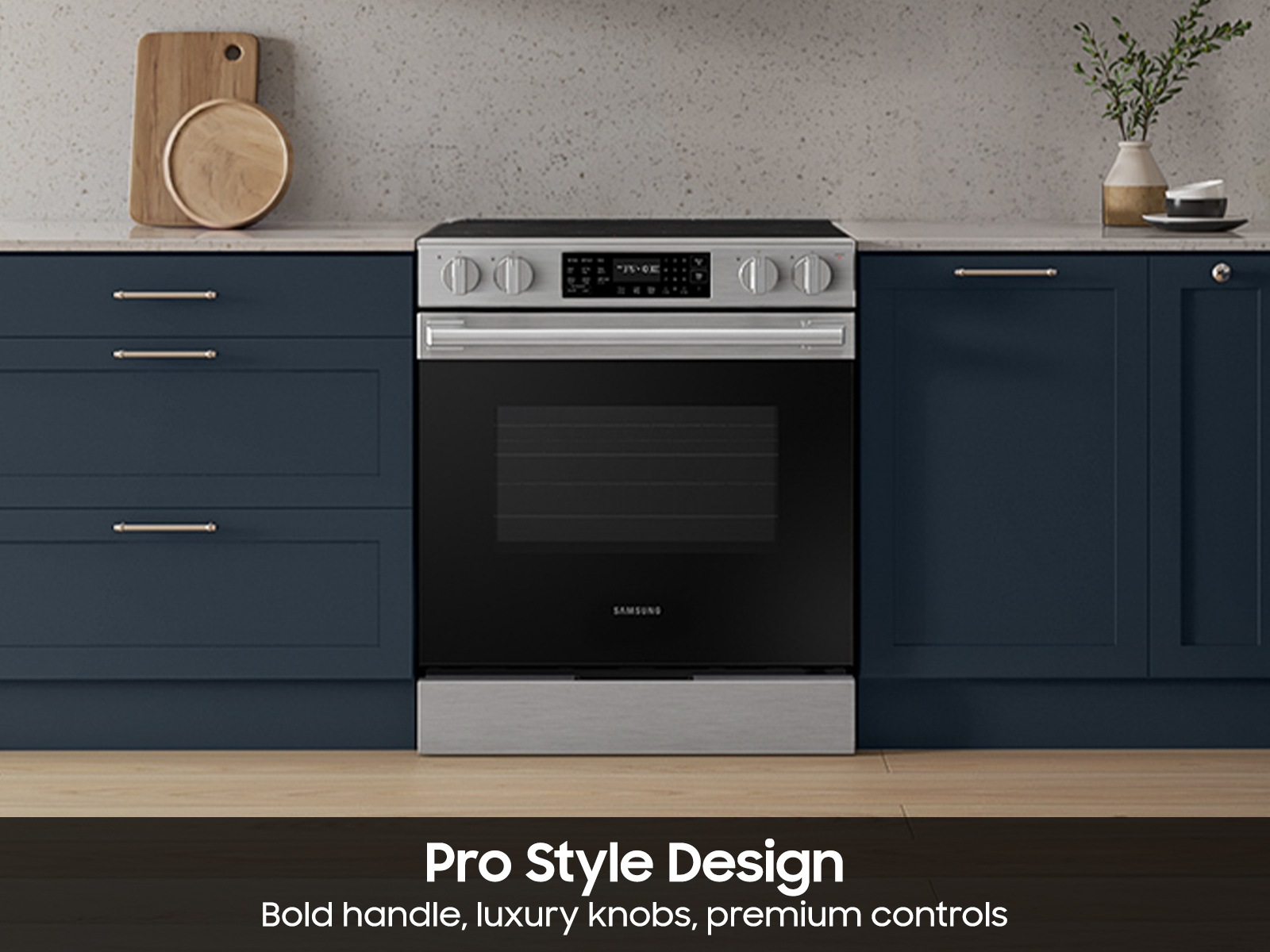 Bespoke Smart Slide-in Electric Range Pro Style Design | Air Fry Max Precision Knobs Fingerprint Resistant Stainless Steel