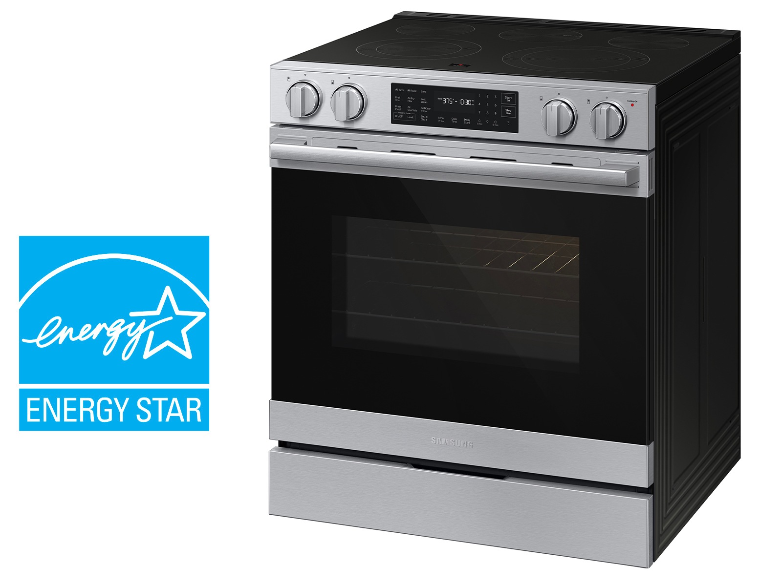  Bespoke Smart Slide-In Electric Range with No Preheat Air Fry Max and True Convection | Samsung US is Energy Star rated