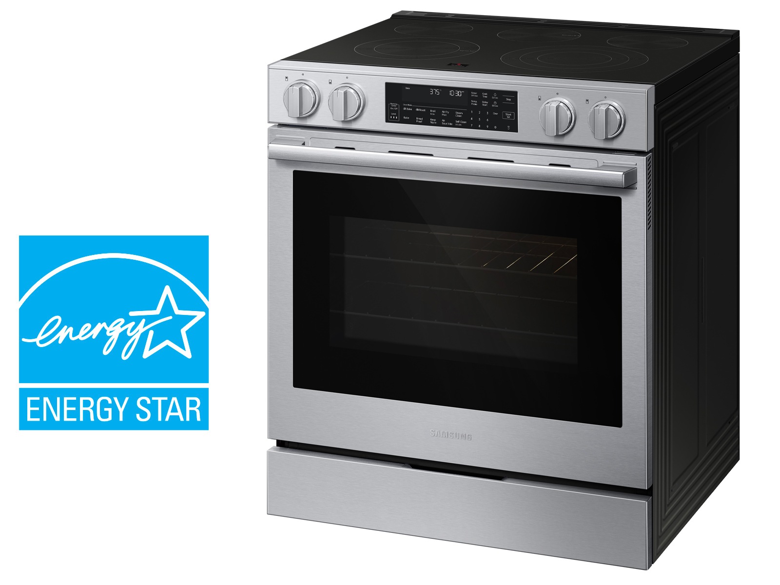  Bespoke Smart Slide-In Electric Range with Illuminated Precision Knobs, No Preheat Air Fry Max and True Convection | Samsung US is Energy Star rated