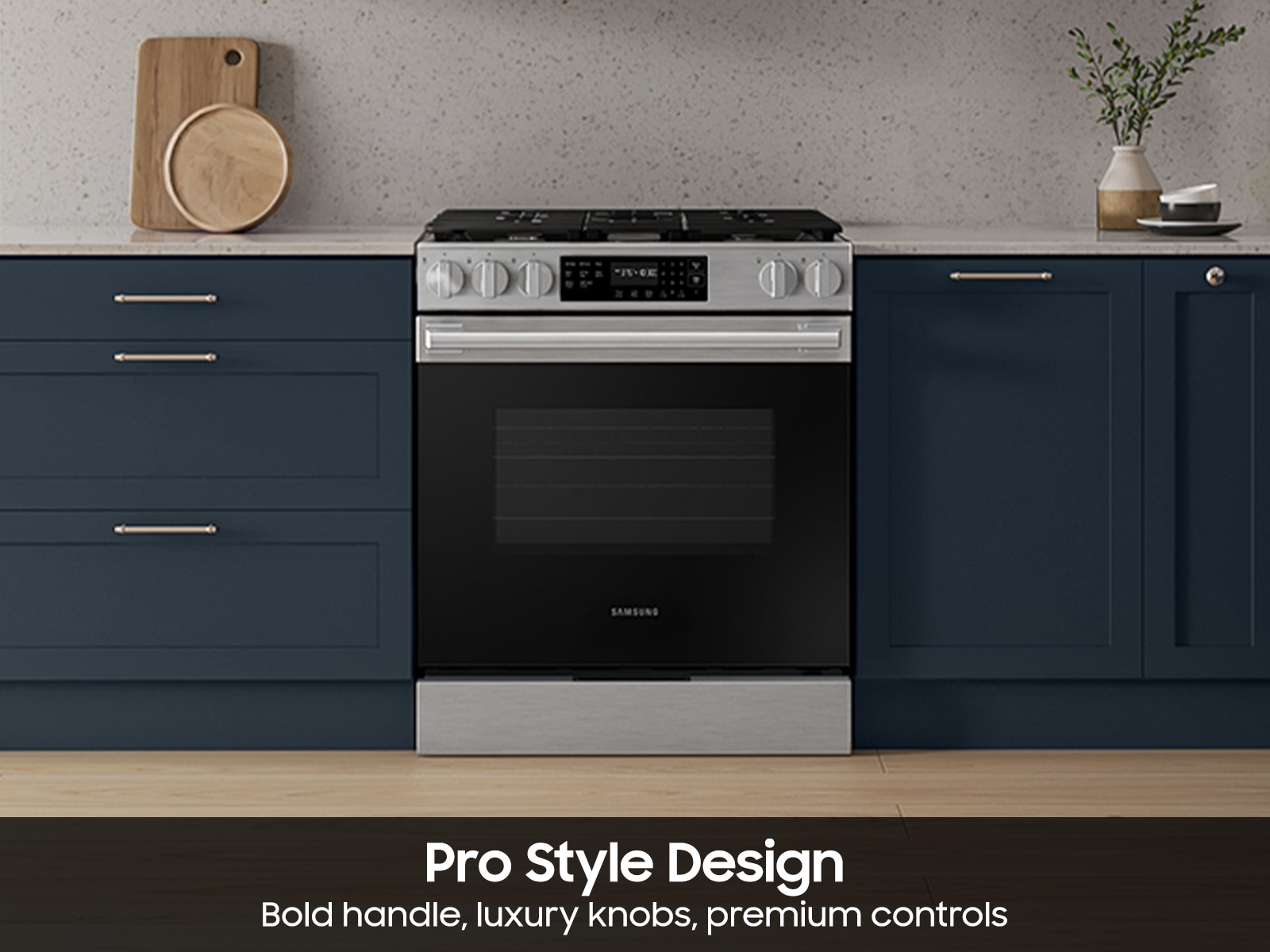  Bespoke Smart Slide-In Gas Range with No Preheat Air Fry Max | Samsung US featuring its Pro Style Design