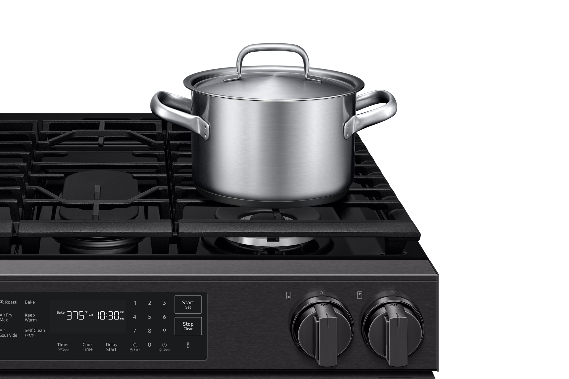 NSG80H30 Air Fry Max and Pro-Style Design 6.0 cu.ft. Detail2 Black 