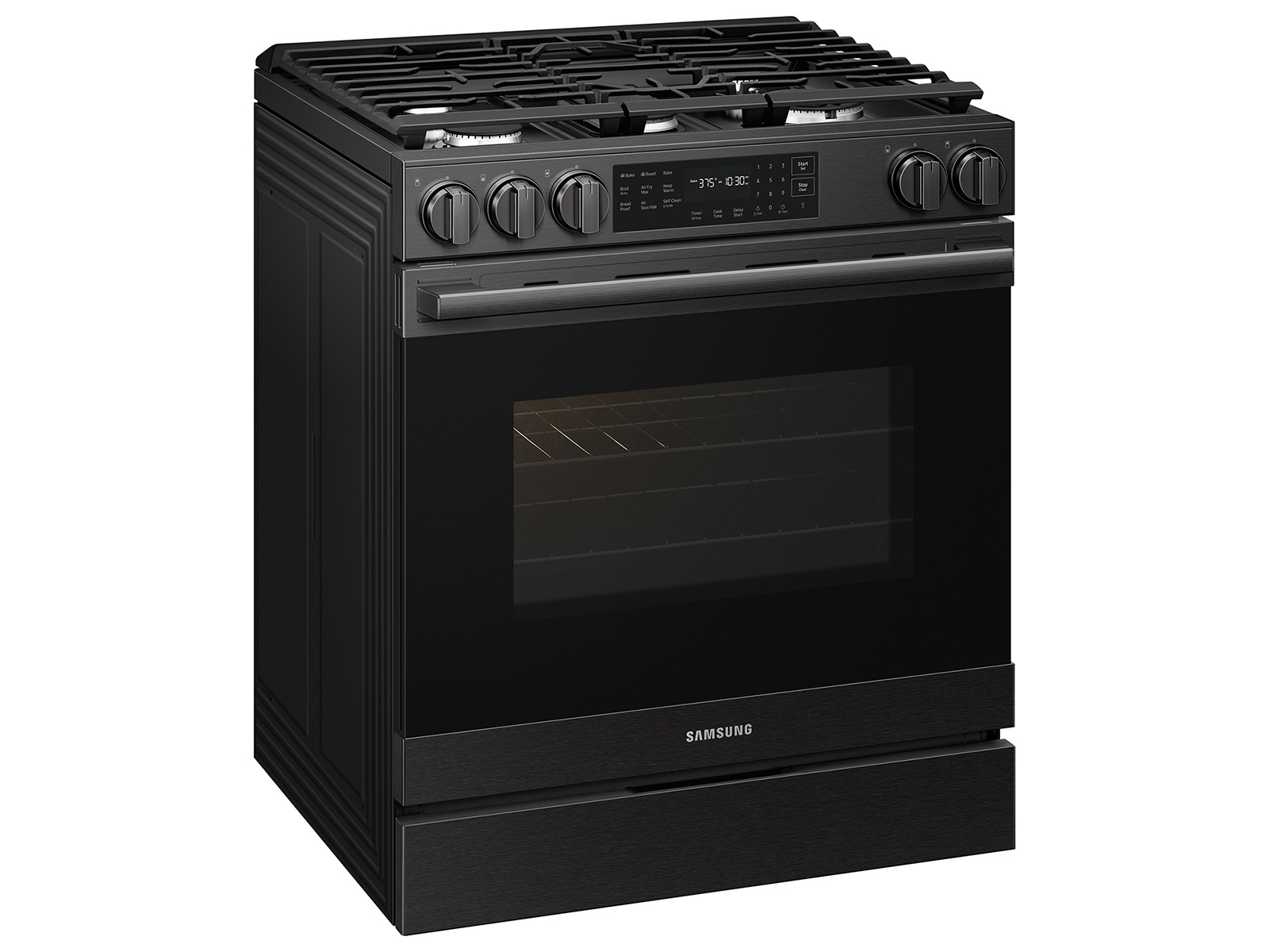 NSG80H30 Air Fry Max and Pro-Style Design 6.0 cu.ft. L-Perspective Black 