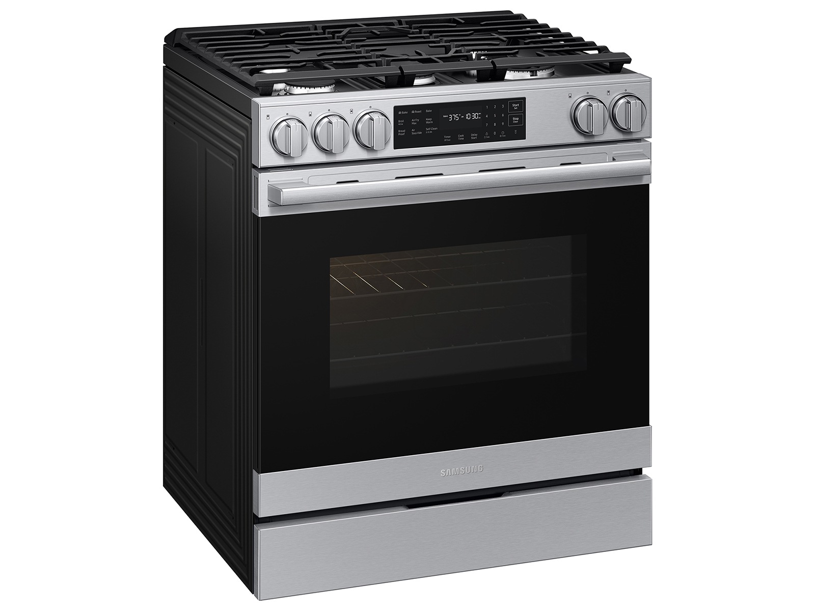 NSG80H30 Air Fry Max and Pro-Style Design 6.0 cu.ft. L-Perspective Silver 