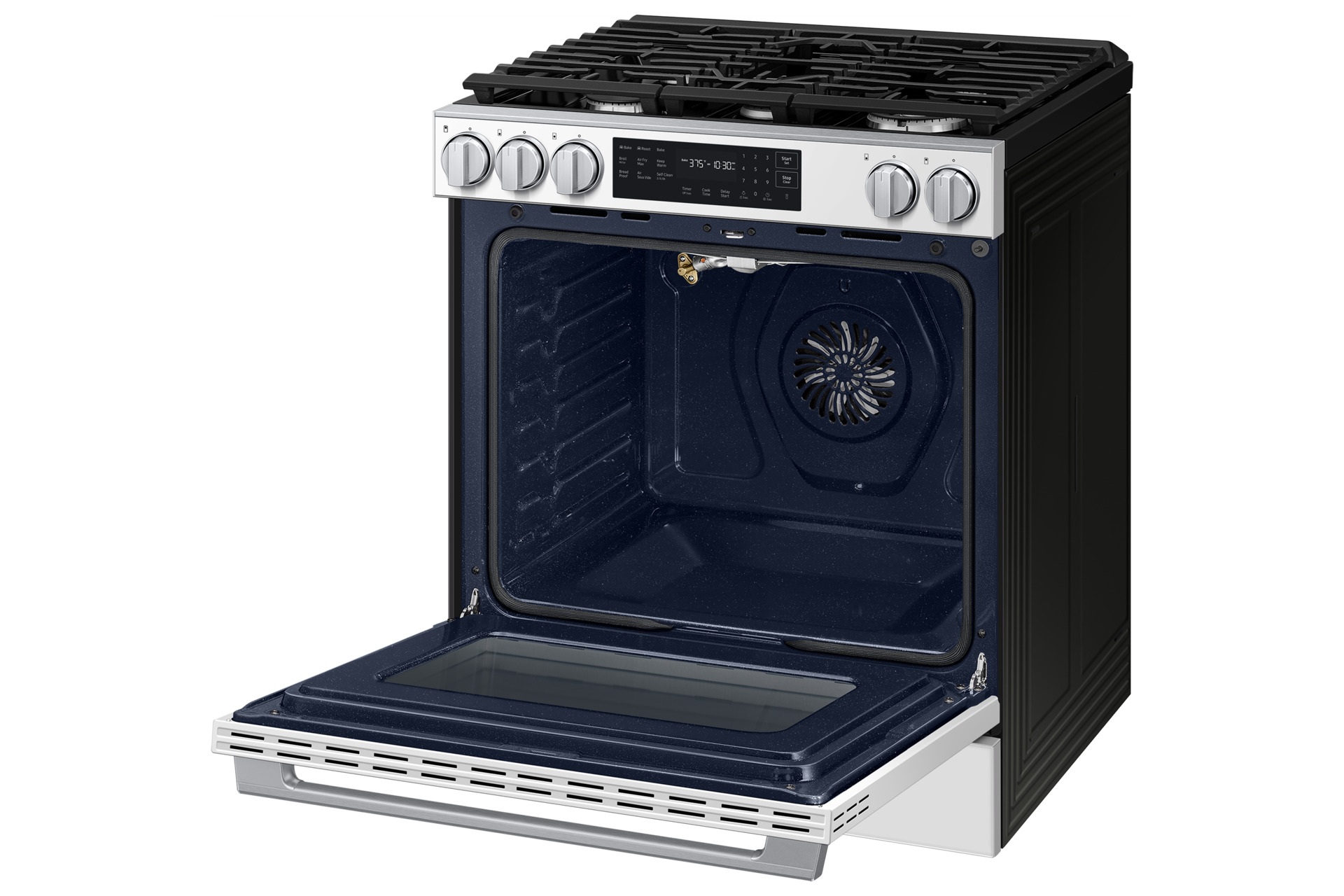 NSG80H30 Air Fry Max and Pro-Style Design 6.0 cu.ft. R-Perspective-Open White 