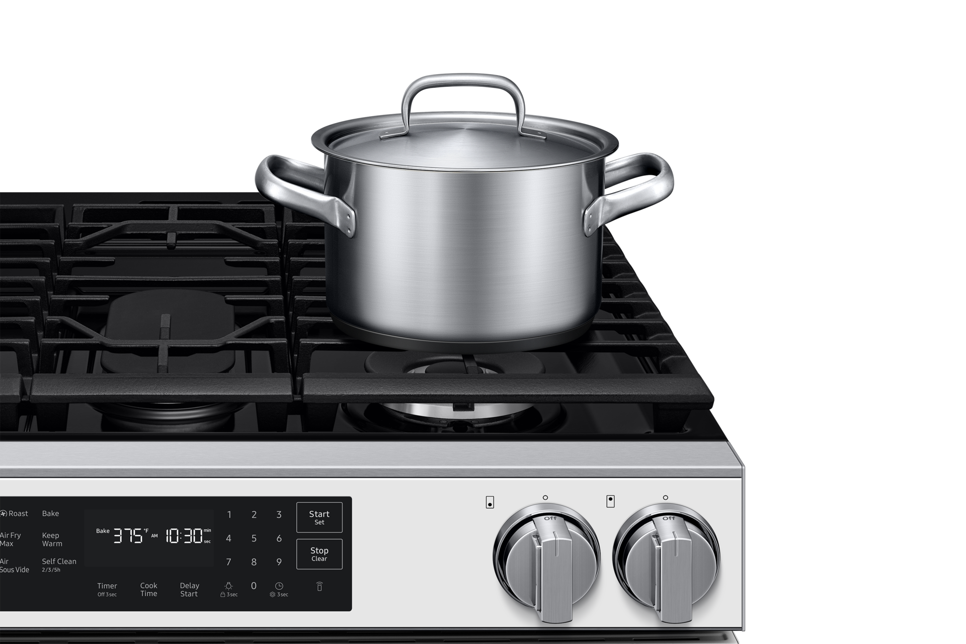 NSG80H30 Air Fry Max and Pro-Style Design 6.0 cu.ft. Detail2 White 