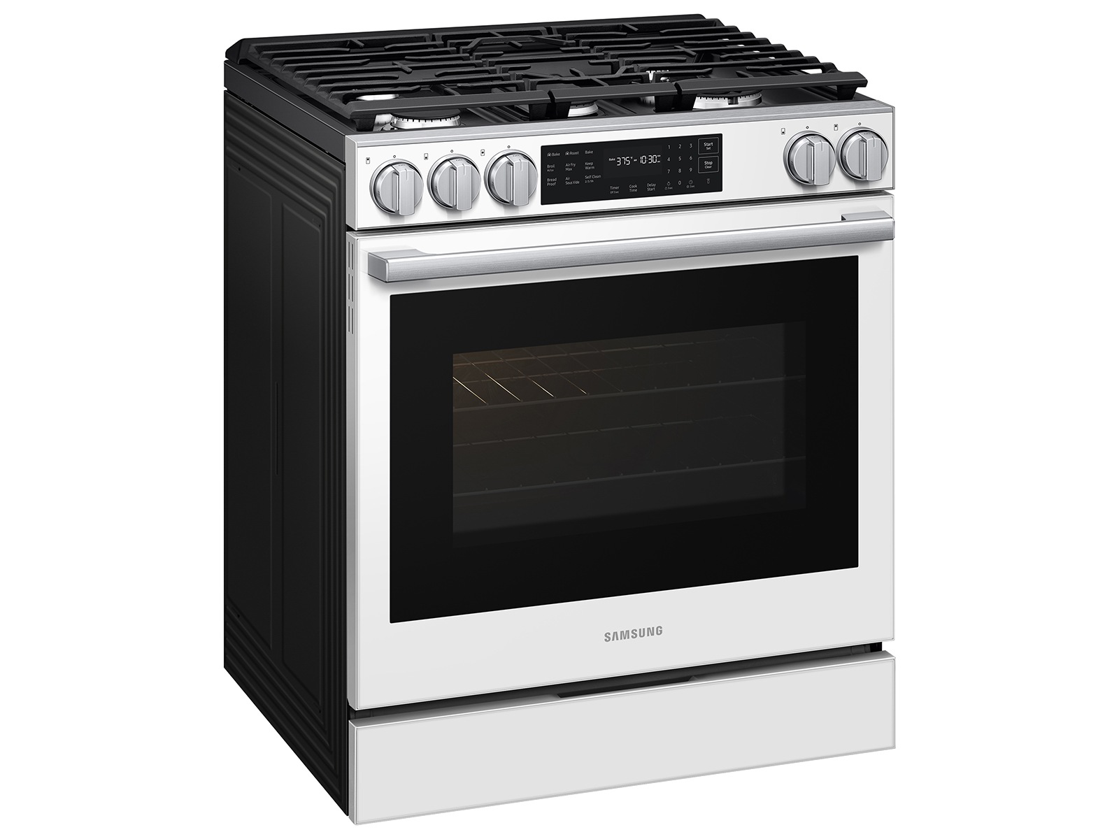 NSG80H30 Air Fry Max and Pro-Style Design 6.0 cu.ft. L-Perspective White 
