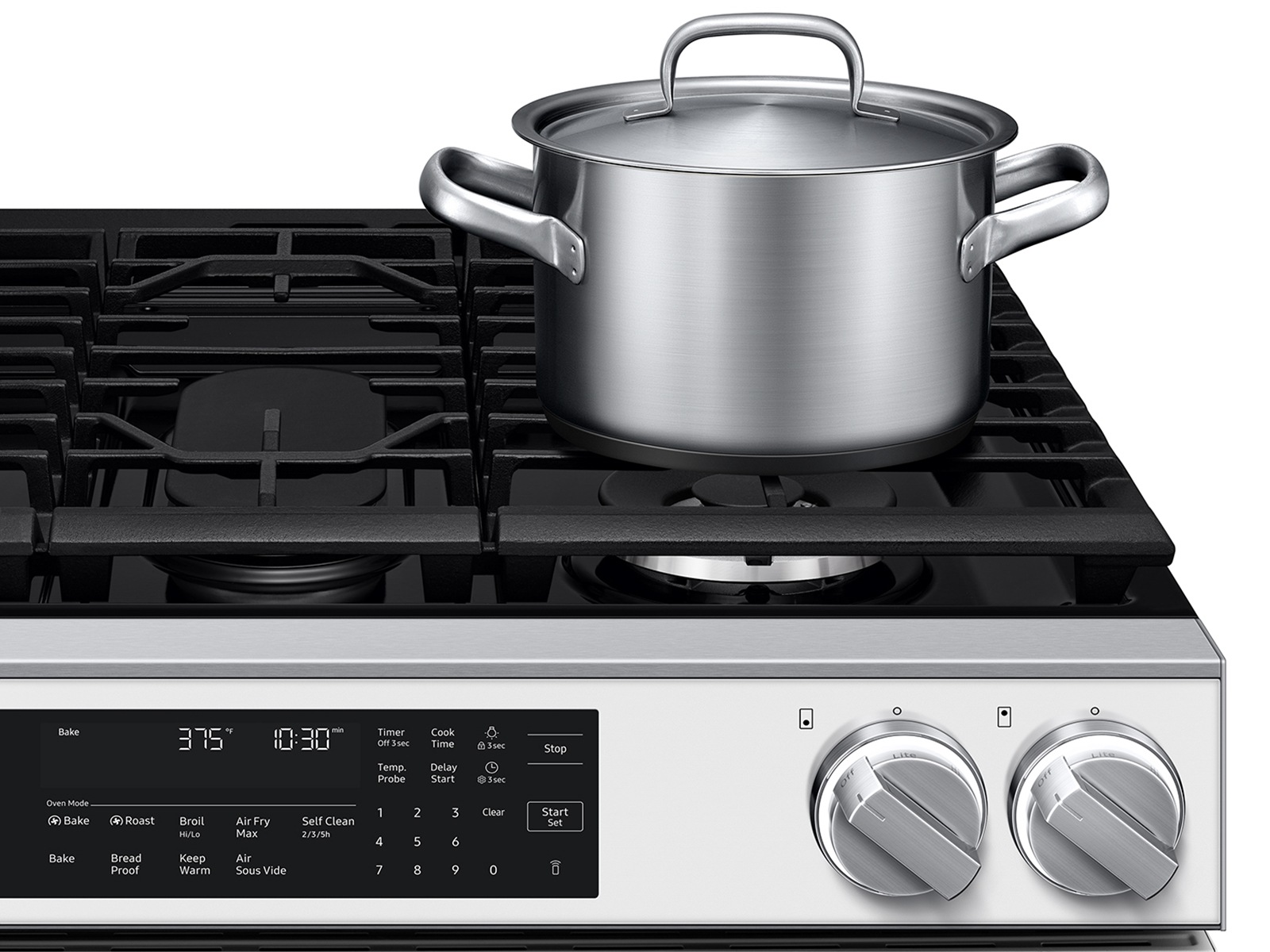 Bespoke Smart Slide-In Gas Range with Illuminated Precision Knobs, No Preheat Air Fry Max and True Convection | Samsung US is Energy Star rated