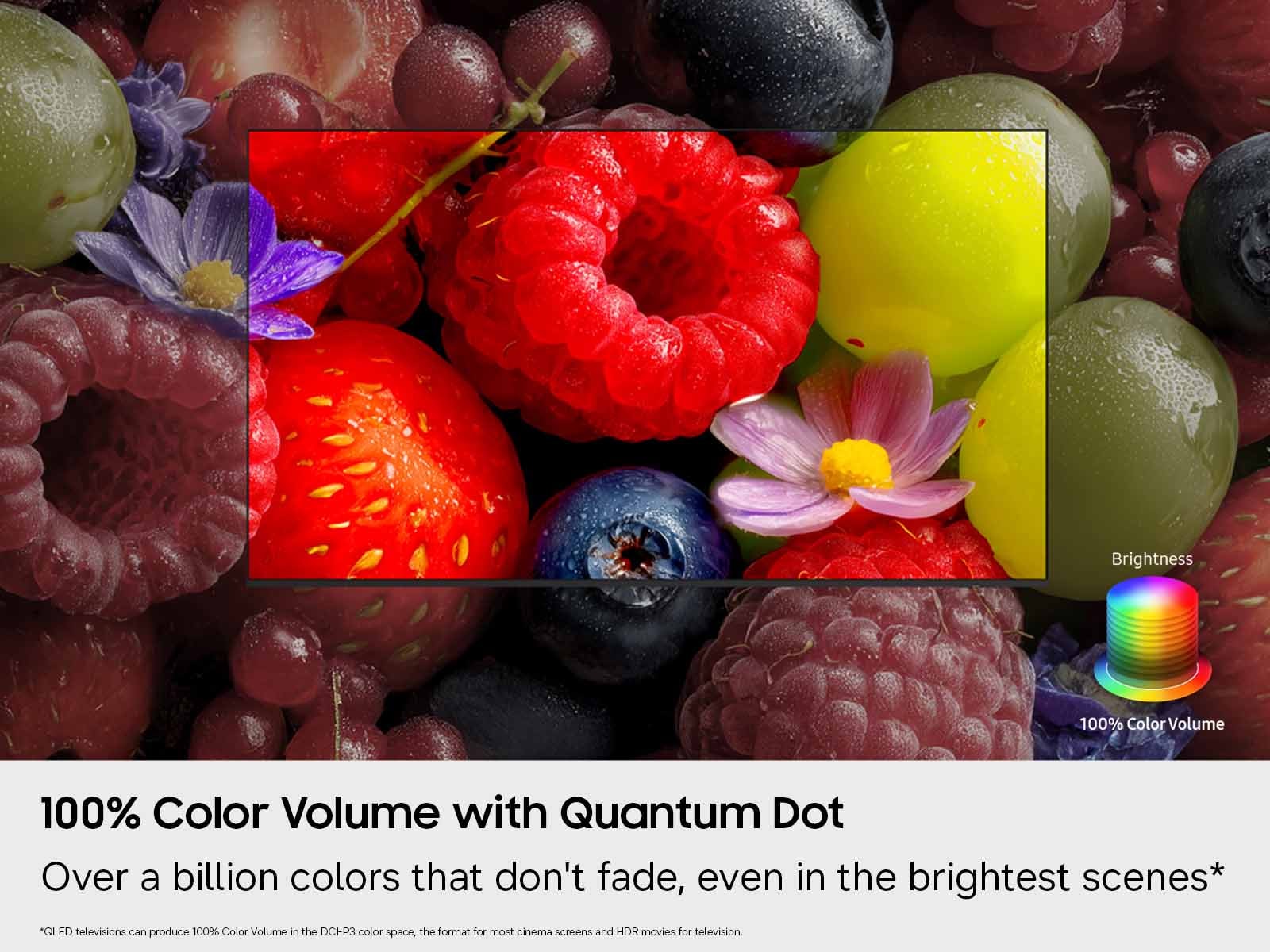100% color volume with Quantum Dot.