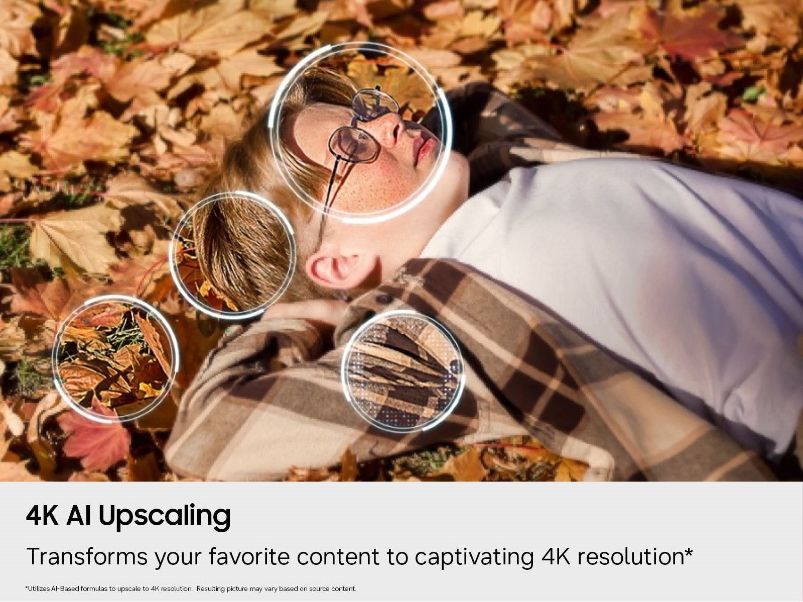 4K Upscaling to upgrade your viewing clarity.