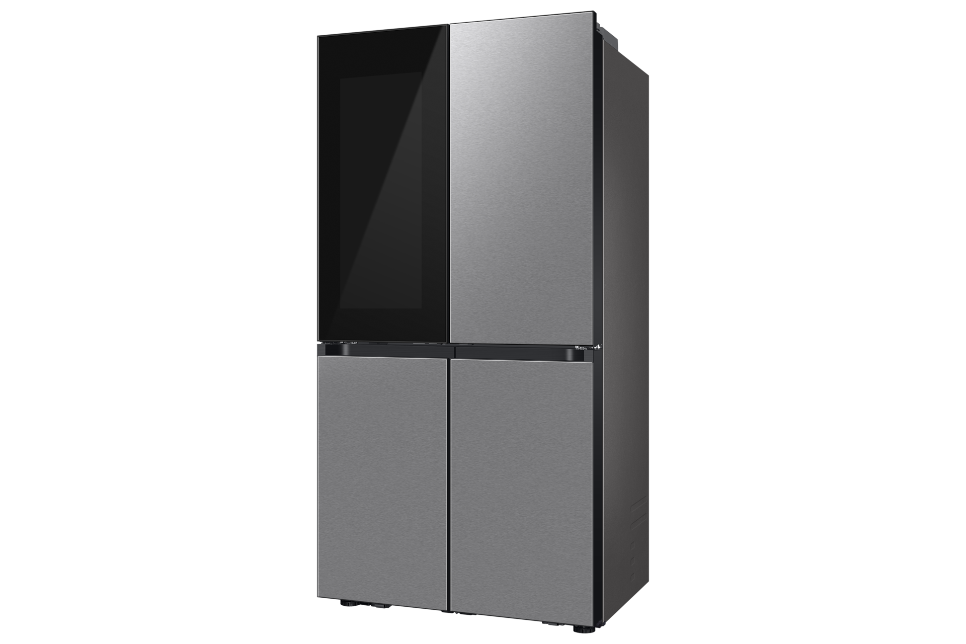 BESPOKE RF9000 T Style French Door Refrigerator with See-thru Door R-Perspective Stainless Steel 