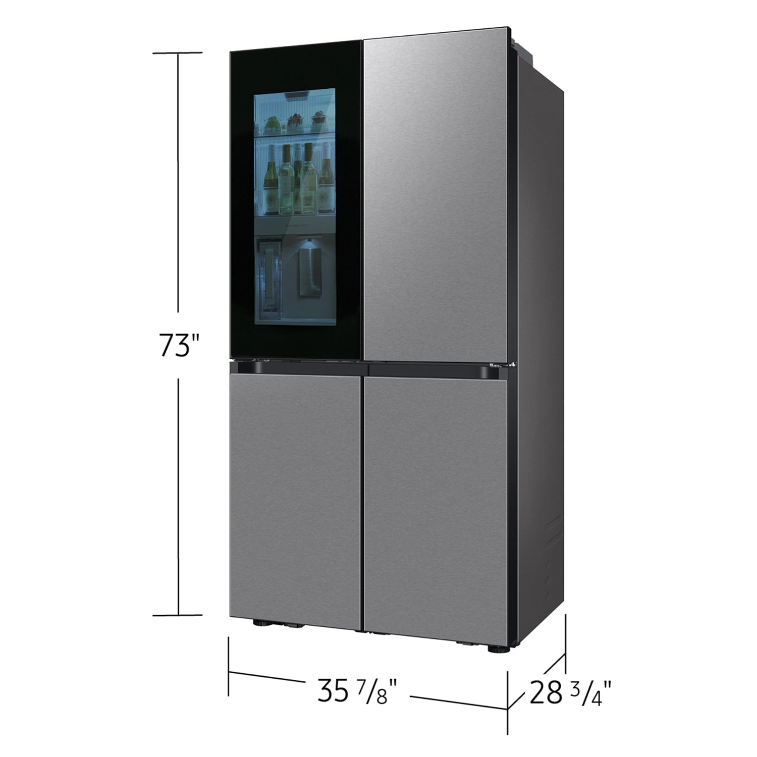 Bespoke AI 4-Door Flex™ Stainless Steel