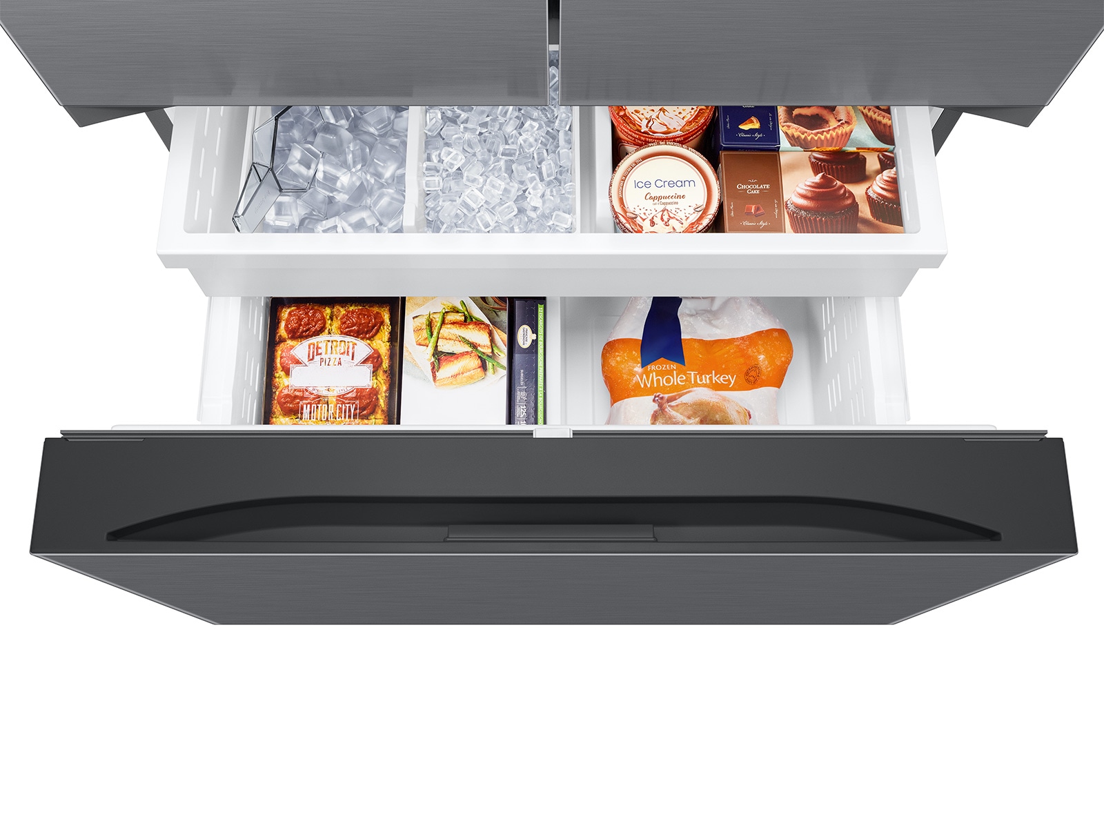 RF6500CC 3Door French Door Refrigerators with Large Capacity with SpaceMax™ Technology Freezer-Dynamic Silver 