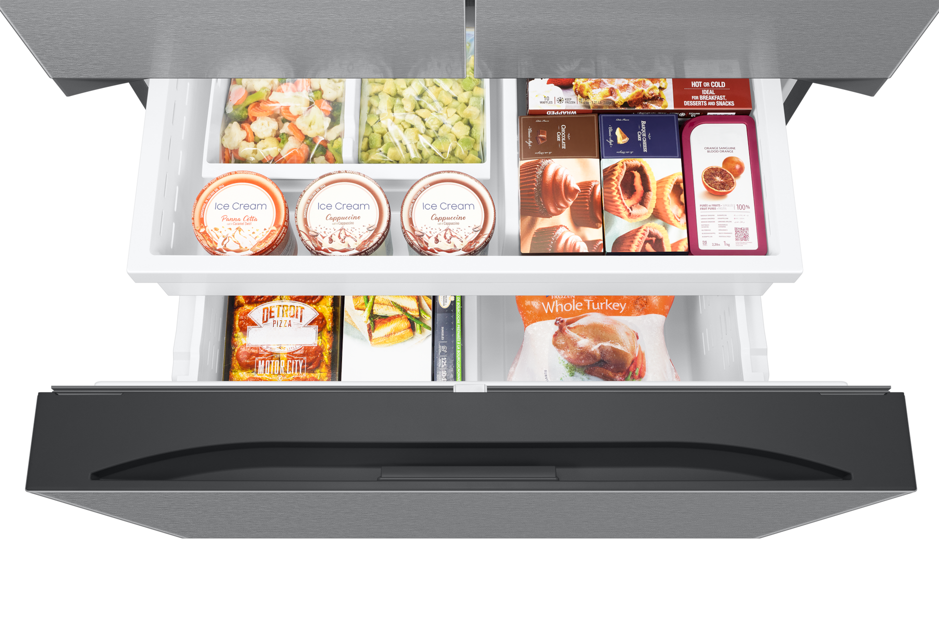 RF6500C 3Door French Door Refrigerators with Large Capacity with SpaceMax™ Technology Freezer-Dynamic Silver 