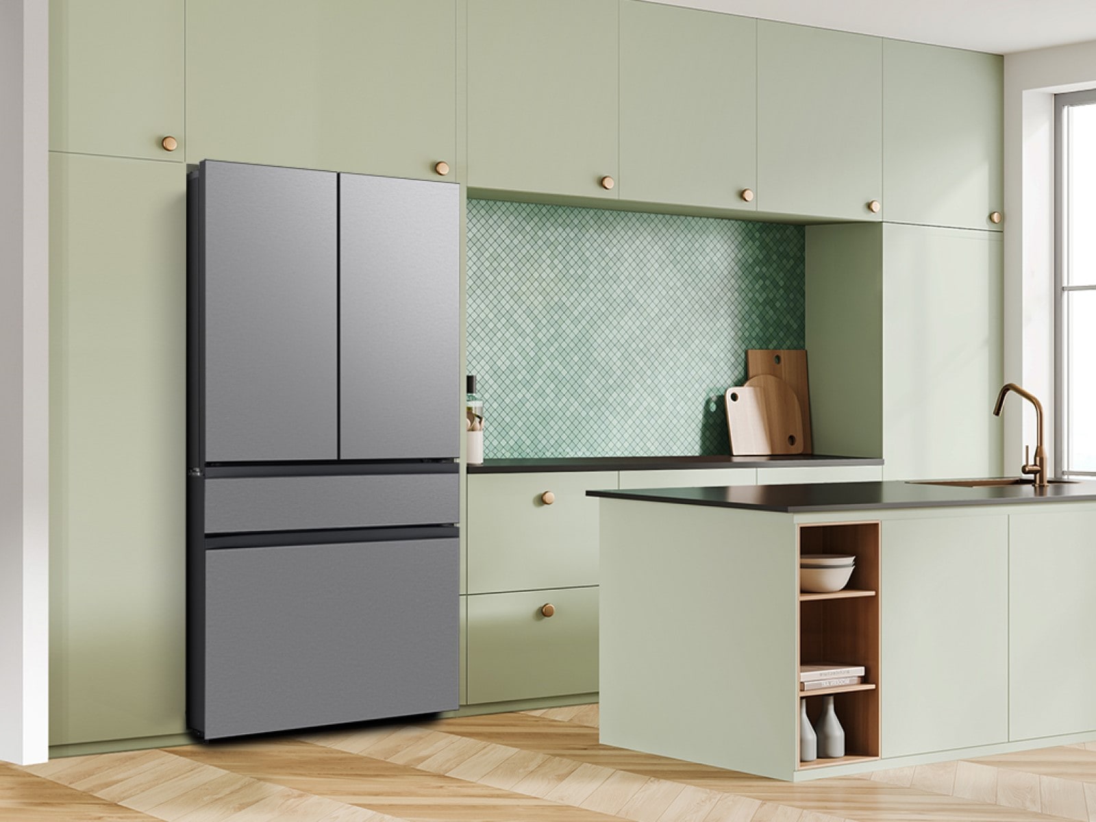 Bespoke AI 4-Door French Door Stainless Steel