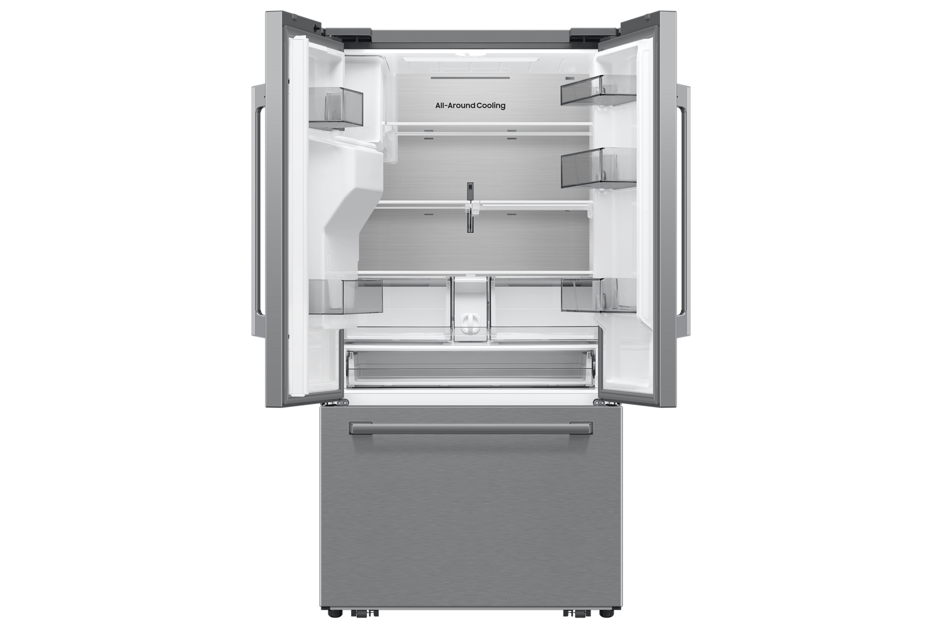 French Door Zero clearance fit with SpaceMax 28.5 cu.ft Front-Open Silver 
