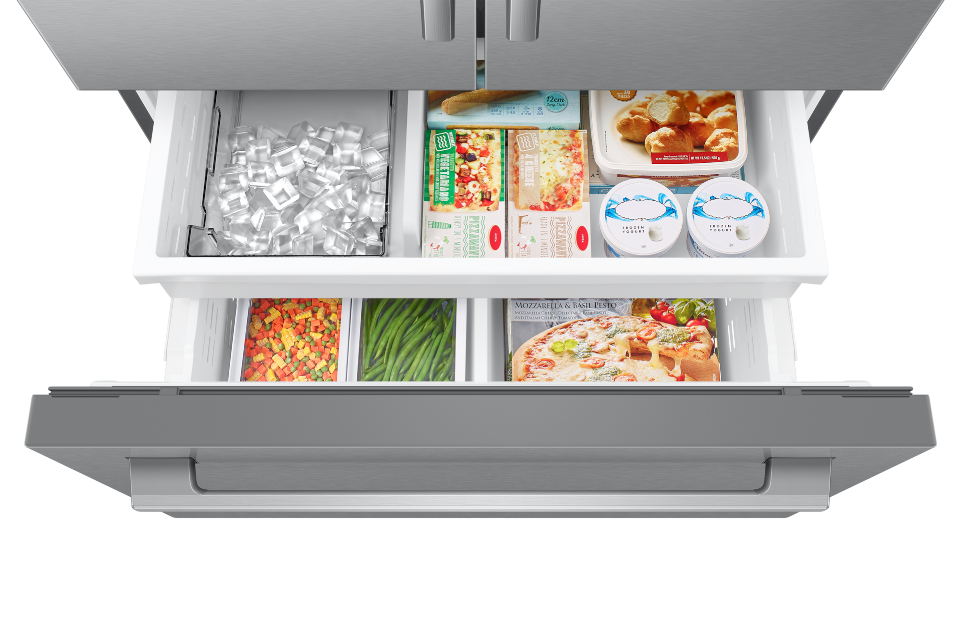 French Door Internal dispenser Zero clearance fit with SpaceMax 28.5 cu.ft Freezer-Dynamic Silver 
