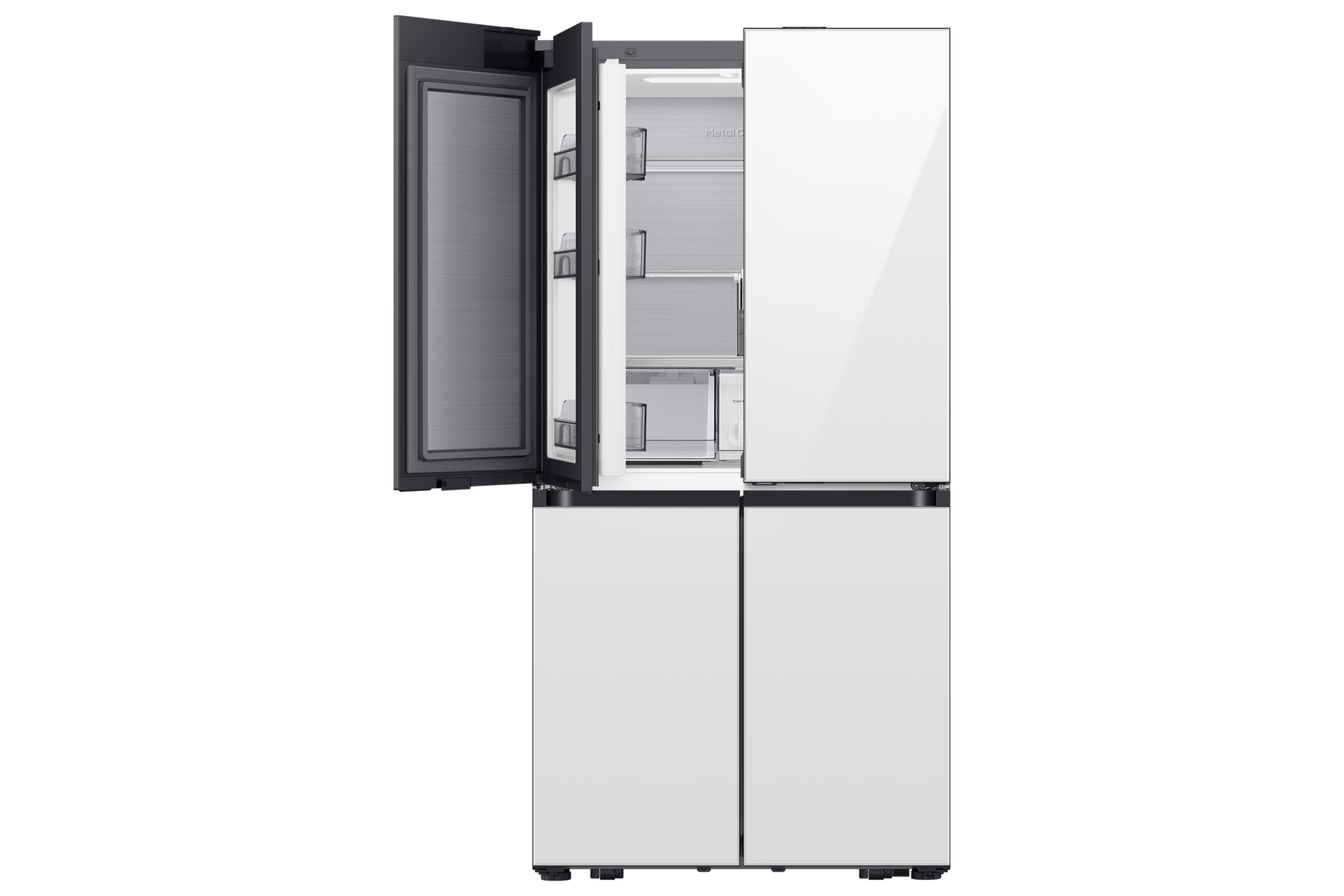 Refrigerator French Door Food ShowCase Front-Open3 Clean White 