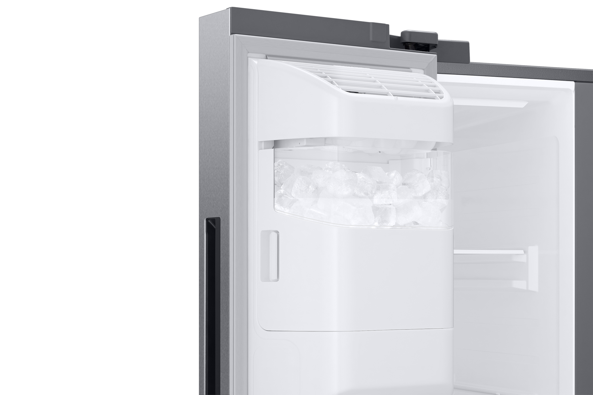Side By Side 4Types of ice 27.4 cu.ft Detail-Indoor-Ice-Maker Silver 