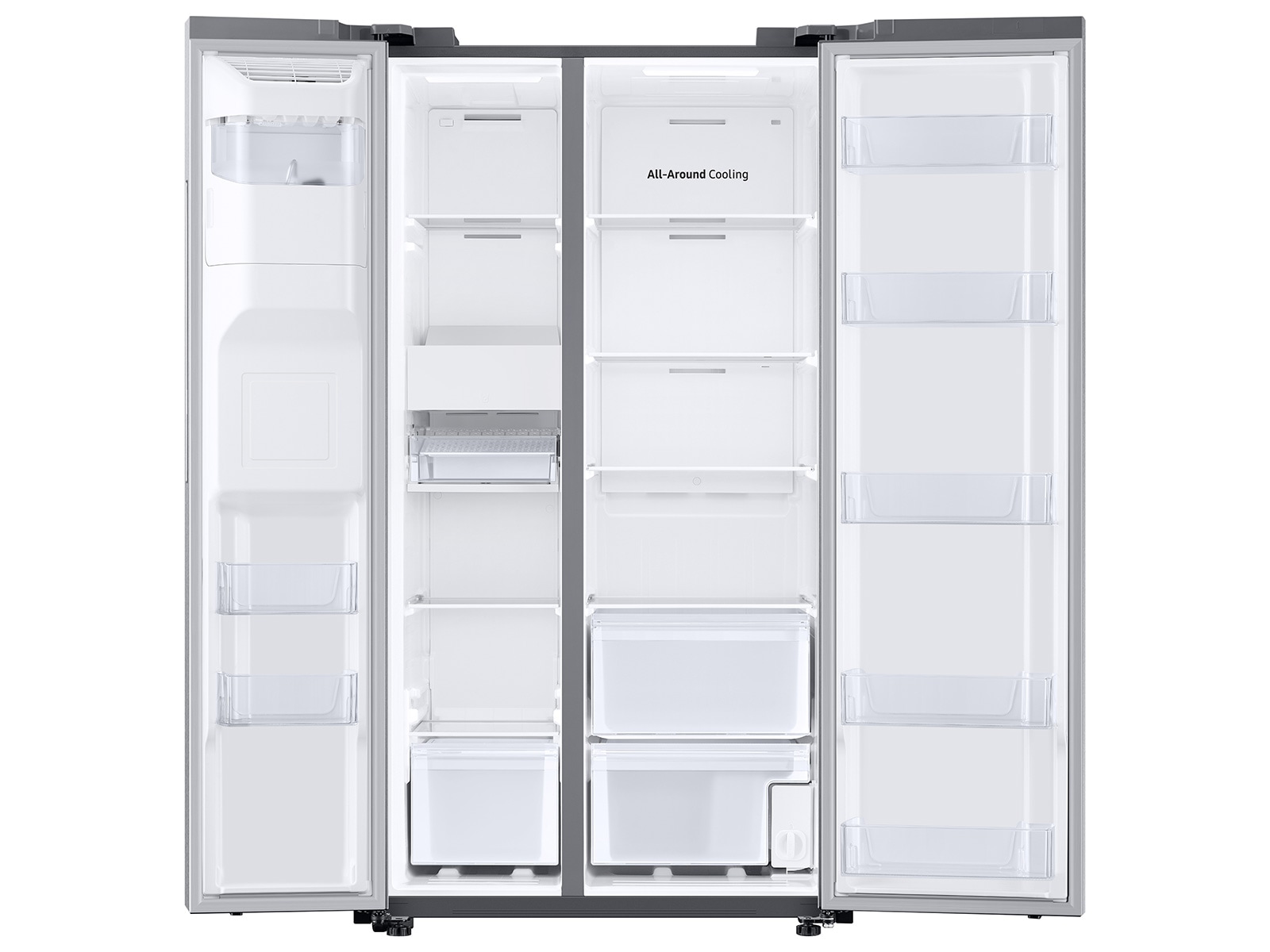 Side By Side 4Types of ice 27.4 cu.ft Front-Open-Without-Food Silver 