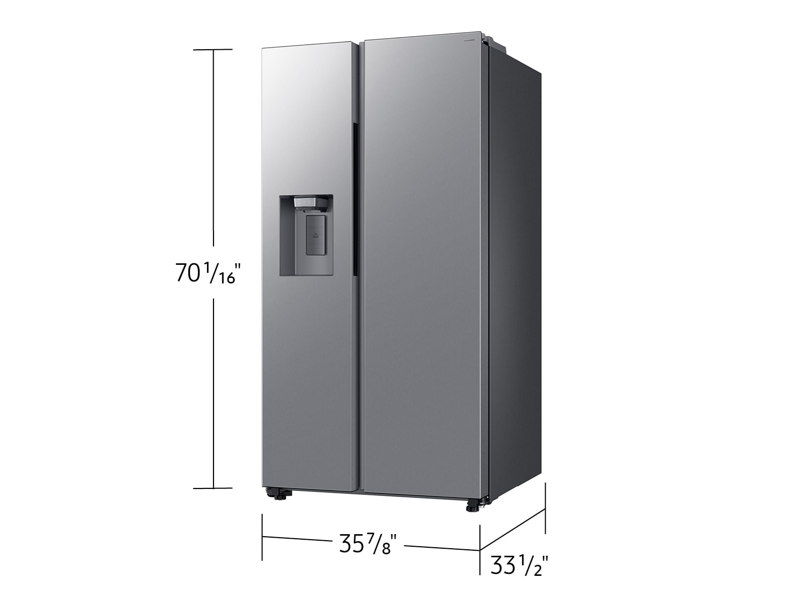 Side By Side 4Types of ice 27.4 cu.ft L-Perspective Silver 